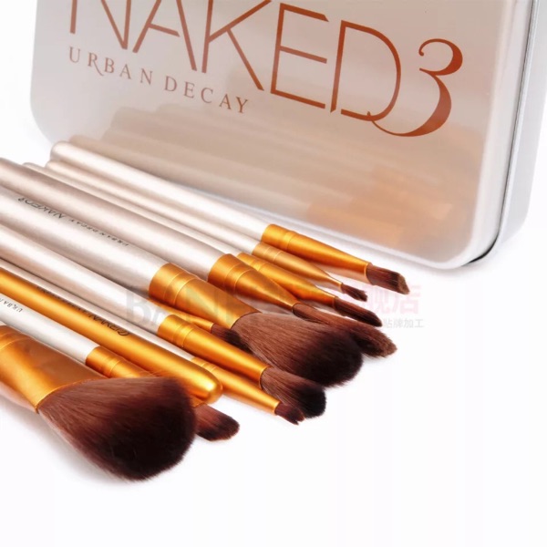 NAKED3 generation beginners 12 color makeup brush professional makeup tools full set of brush iron box