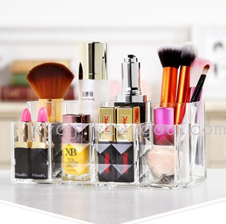 Transparent diamond brush barrel storage tube pen acrylic cosmetic brush box inclusive makeup brush barrel