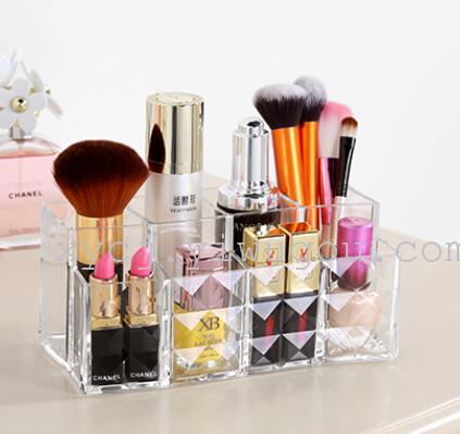 Transparent diamond brush barrel storage tube pen acrylic cosmetic brush box inclusive makeup brush barrel