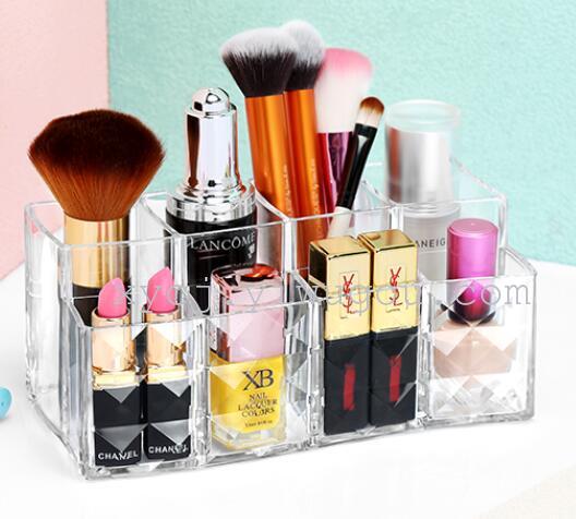 Transparent diamond brush barrel storage tube pen acrylic cosmetic brush box inclusive makeup brush barrel