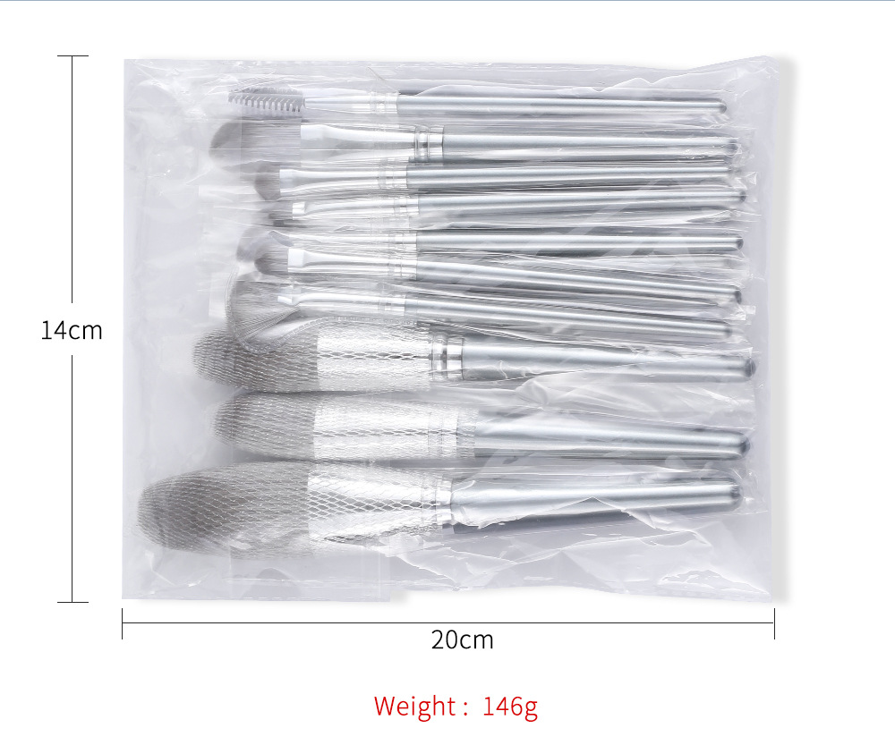 12 PCs Makeup Brush Set Full Set of Beauty Tools Powder Foundation Brush Eye Shadow Brush Wooden Handle Makeup Tools