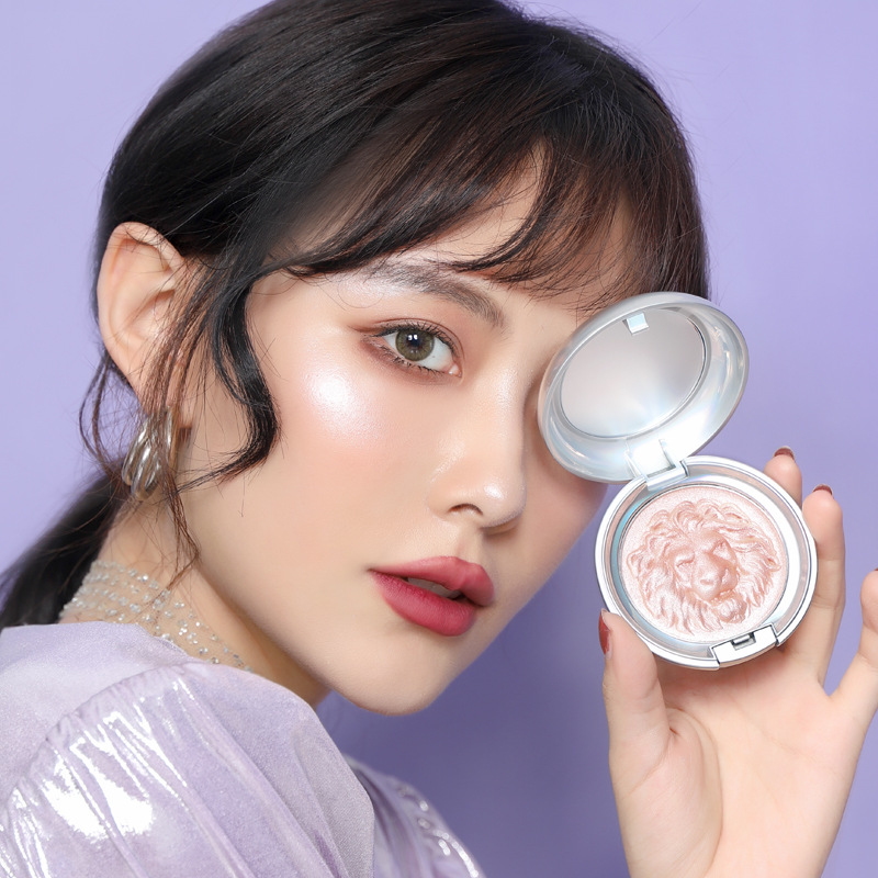 Painter Lion Highlight Powder Glitter Brightening Face Stereo Nose Shadow Ginger Color Highlight Contour Compact