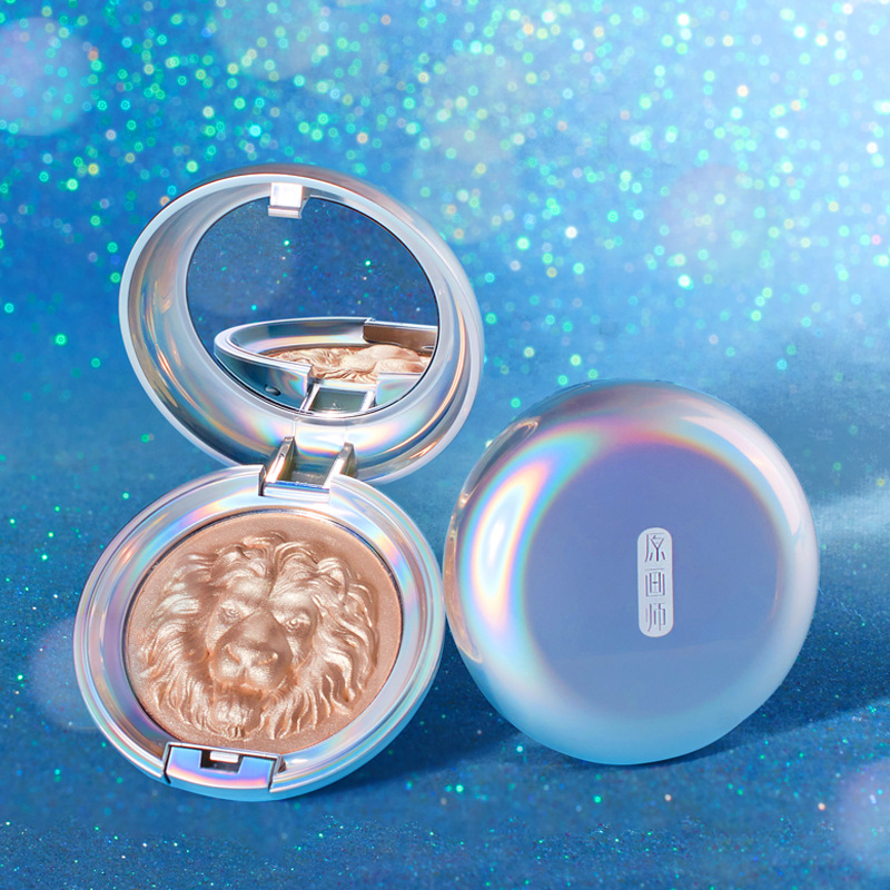 Painter Lion Highlight Powder Glitter Brightening Face Stereo Nose Shadow Ginger Color Highlight Contour Compact