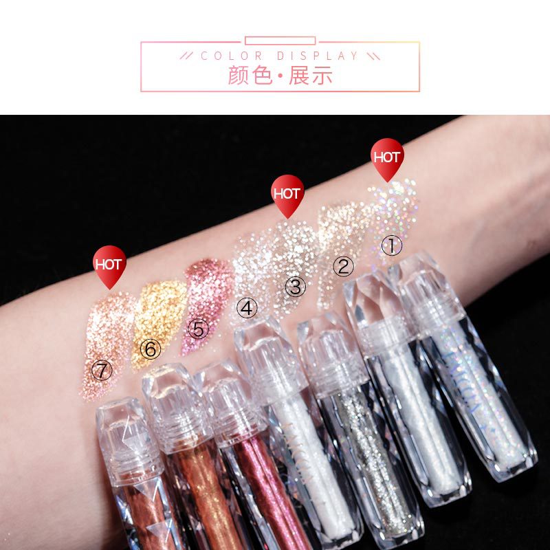 Shadow Crouching Silkworm Glitter Highlight Powder Beads Sequins Glitter Liquid Eye Shadow Internet Celebrity Same Style