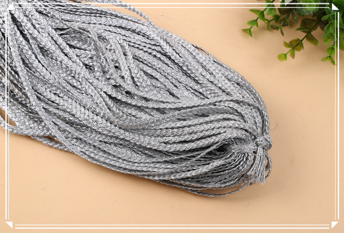 Silver three - ply braid woven rope lace ribbon garment decoration 鉓 accessories