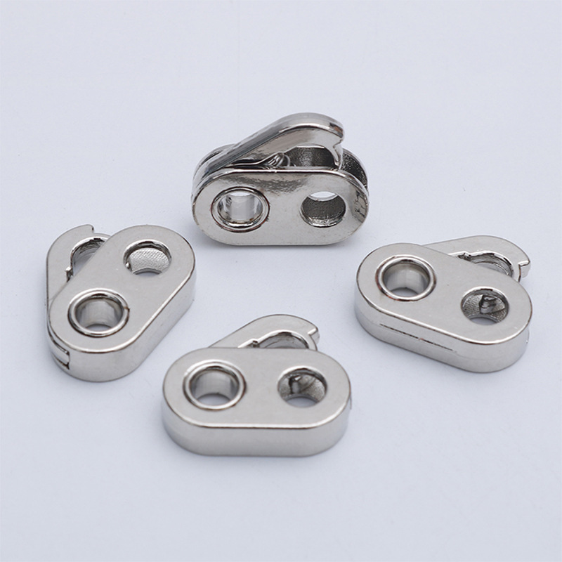 Plastic Spring Fastener Elastic White Adjustable Buckle Garment Handbag Buckle Nylon Black Double Holes Pig Nose Button