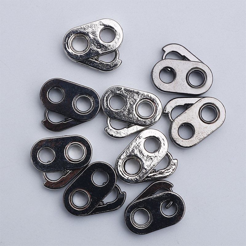 Plastic Spring Fastener Elastic White Adjustable Buckle Garment Handbag Buckle Nylon Black Double Holes Pig Nose Button