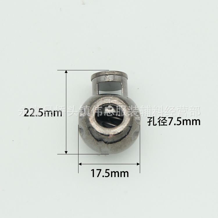 Plastic Spring Fastener Elastic White Adjustable Buckle Garment Handbag Buckle Nylon Black Double Holes Pig Nose Button