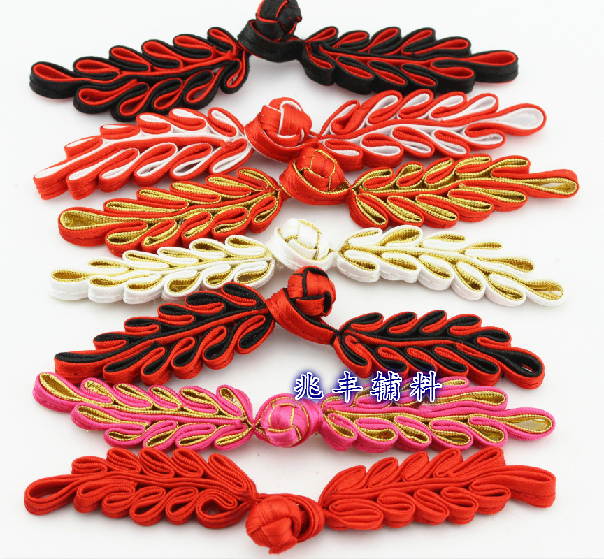 Leaves hand - pasted cheongsam on the garment button ethnic costumes xietie plate button
