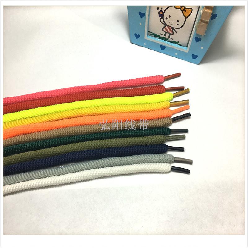 5mm Coarse long 1.3m garment threaded belt brass buckle plastic button warhead sports trousers rope