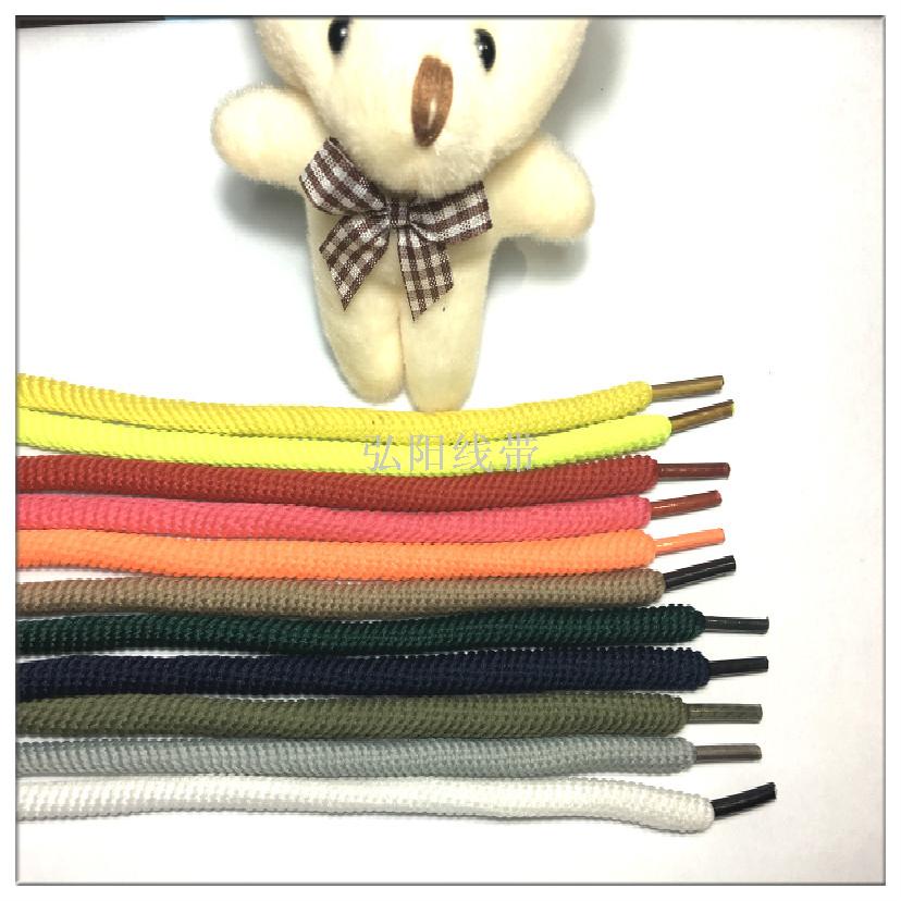 5mm Coarse long 1.3m garment threaded belt brass buckle plastic button warhead sports trousers rope