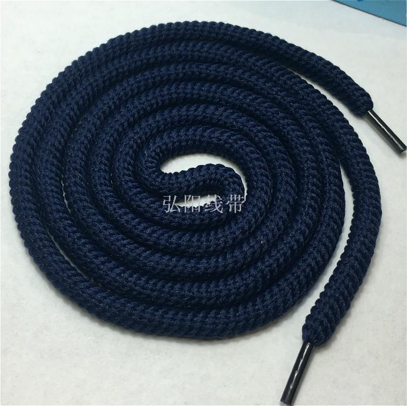 5mm Coarse long 1.3m garment threaded belt brass buckle plastic button warhead sports trousers rope