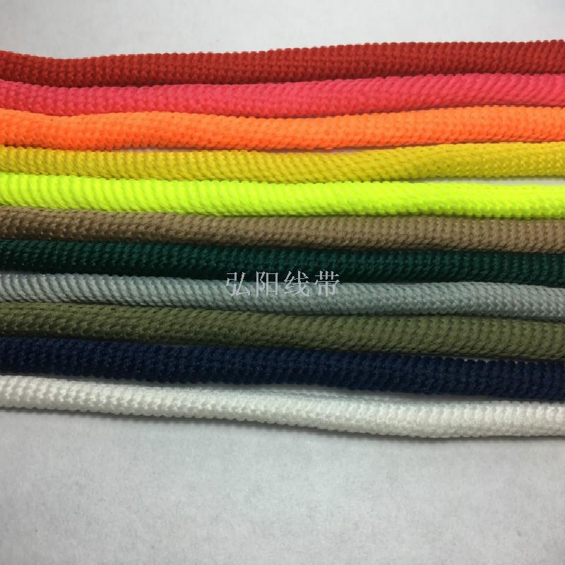 5mm Coarse long 1.3m garment threaded belt brass buckle plastic button warhead sports trousers rope