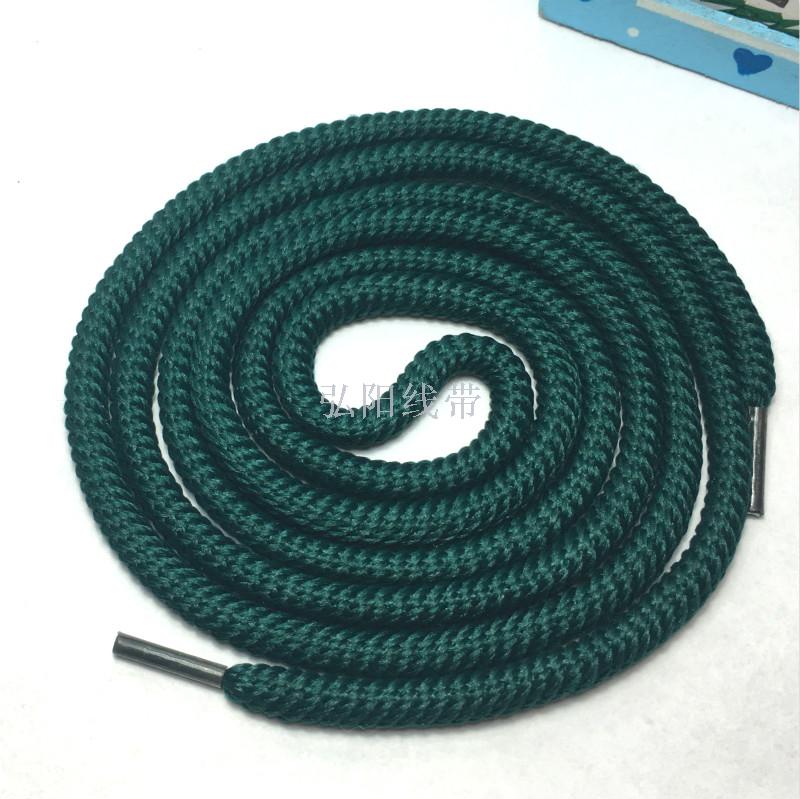 5mm Coarse long 1.3m garment threaded belt brass buckle plastic button warhead sports trousers rope