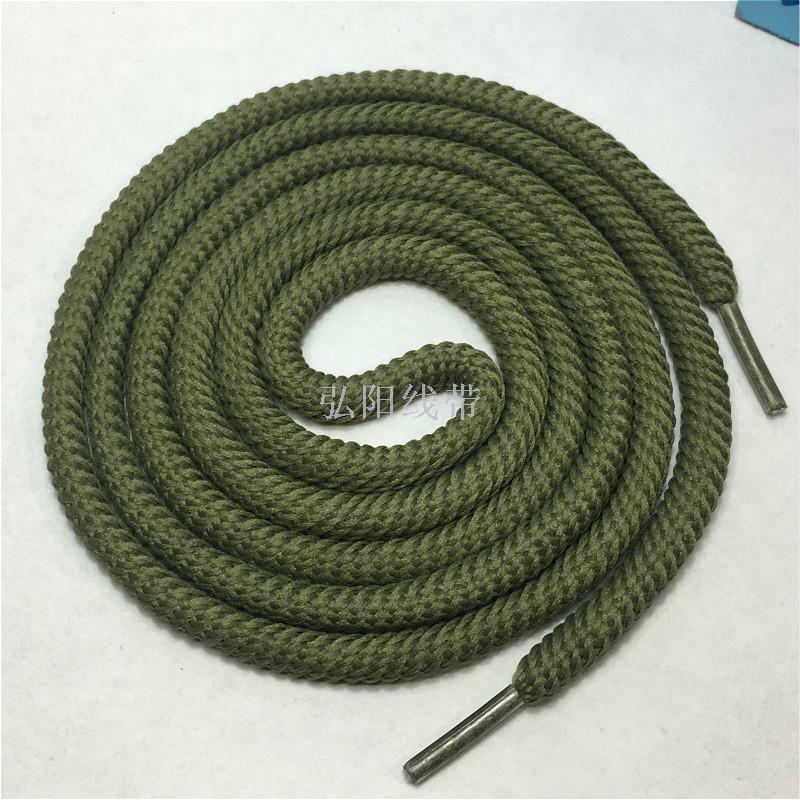 5mm Coarse long 1.3m garment threaded belt brass buckle plastic button warhead sports trousers rope