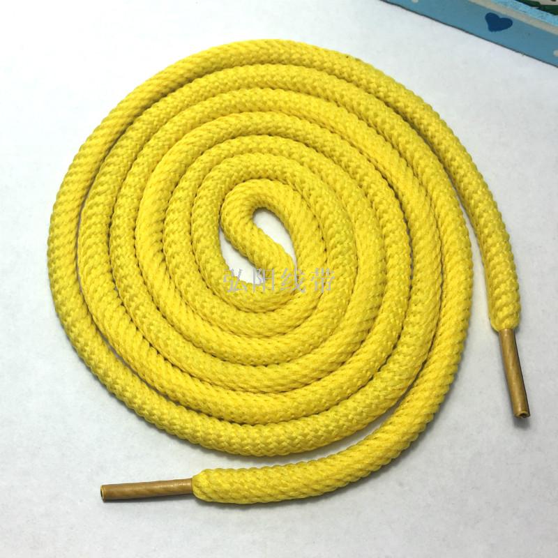 5mm Coarse long 1.3m garment threaded belt brass buckle plastic button warhead sports trousers rope