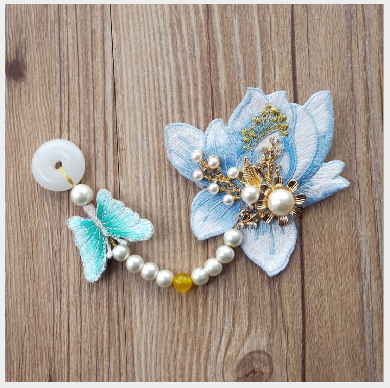 Brooch  Embroidery Garment Front Decorative Button Cotton and Linen Robe Accessories Hanfu Accessories Pendant
