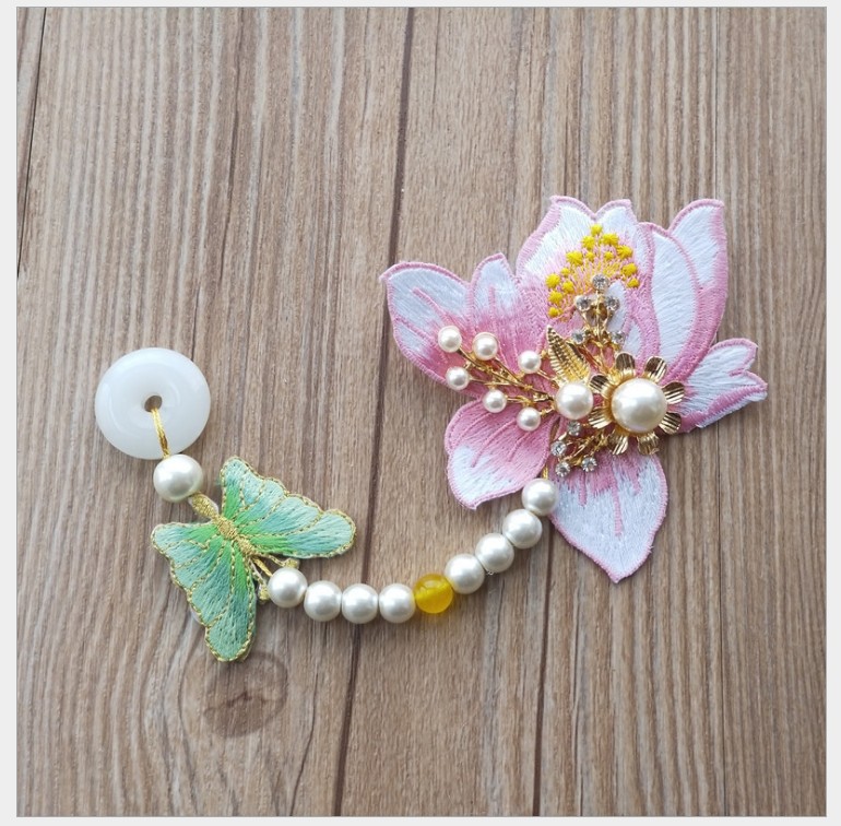 Brooch  Embroidery Garment Front Decorative Button Cotton and Linen Robe Accessories Hanfu Accessories Pendant