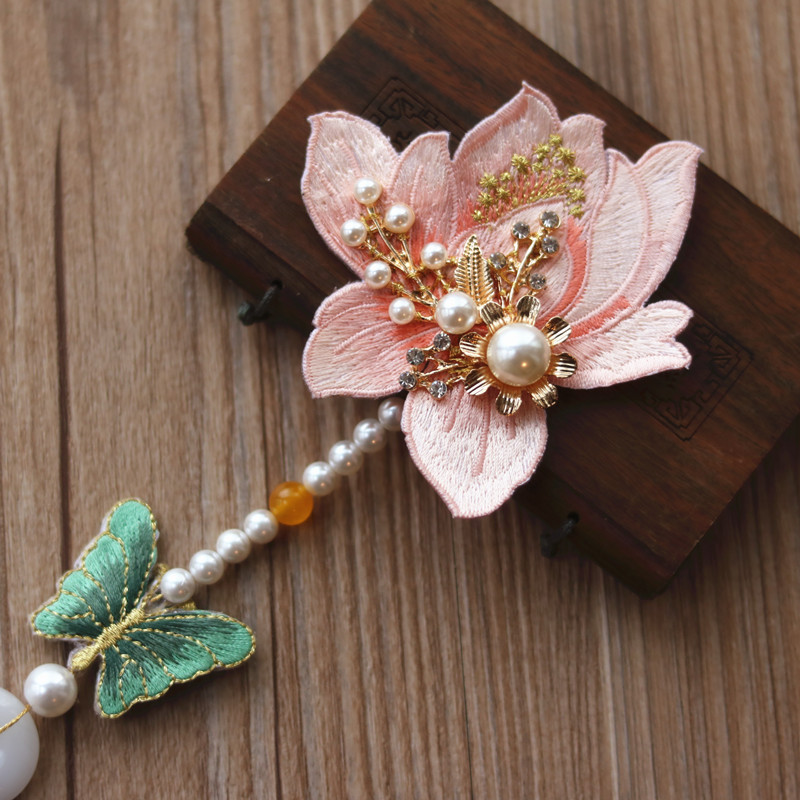 Brooch  Embroidery Garment Front Decorative Button Cotton and Linen Robe Accessories Hanfu Accessories Pendant