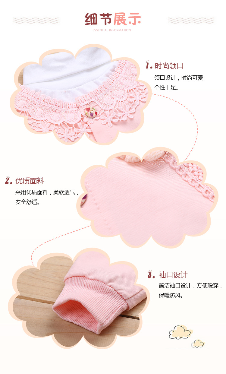 Spring and autumn new girl button unlined upper garment of comfortable flower ball decorated long sleeve coat 2018.