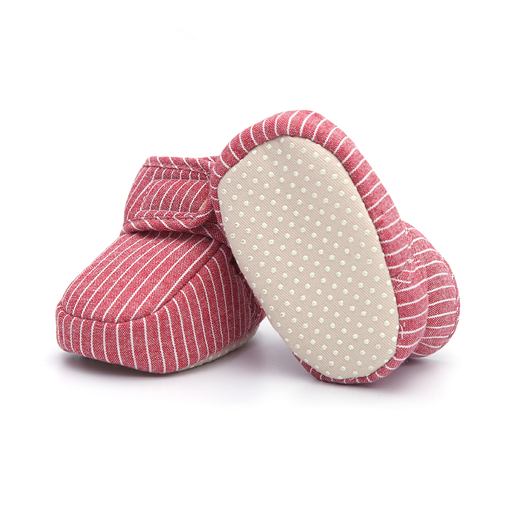 Snow Baby Shoes No Heel Slippage Shoes Stripes