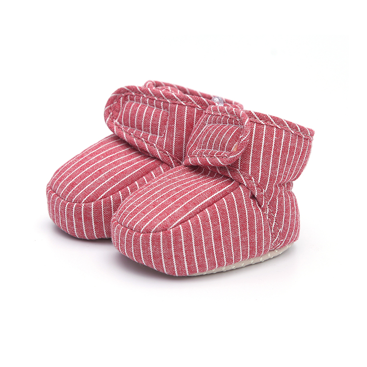Snow Baby Shoes No Heel Slippage Shoes Stripes