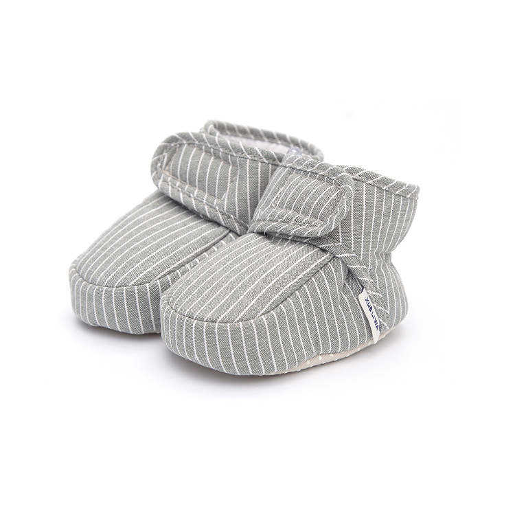 Snow Baby Shoes No Heel Slippage Shoes Stripes