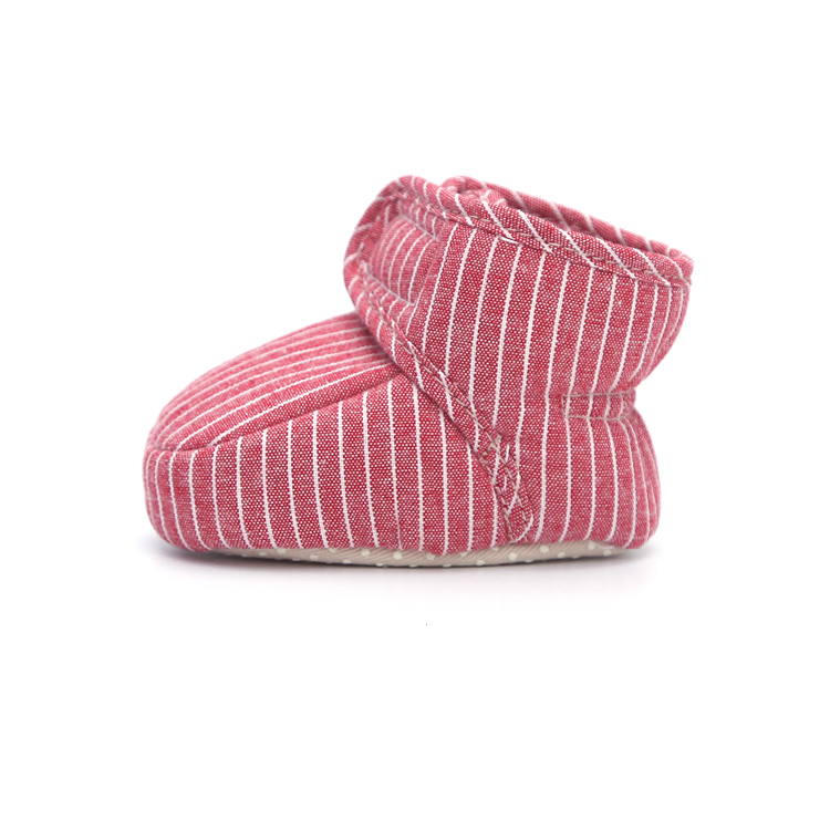 Snow Baby Shoes No Heel Slippage Shoes Stripes