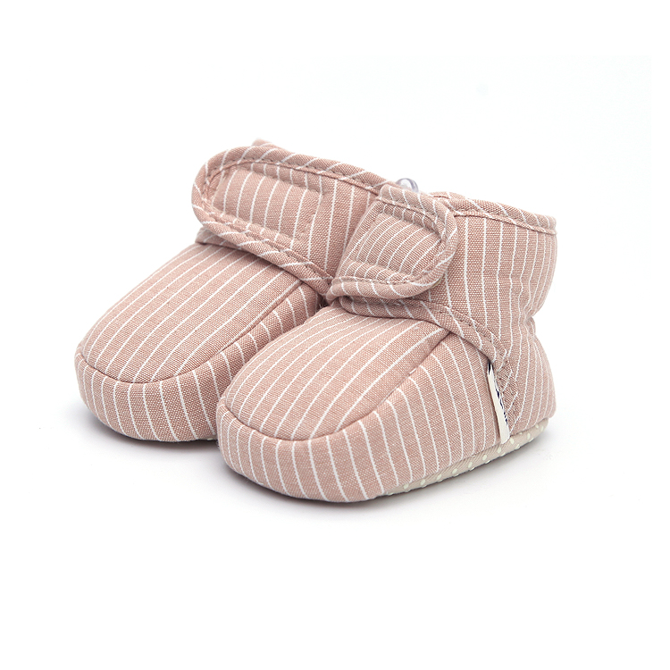Snow Baby Shoes No Heel Slippage Shoes Stripes