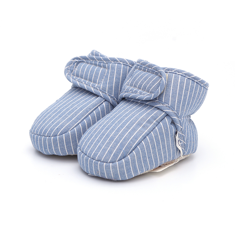 Snow Baby Shoes No Heel Slippage Shoes Stripes