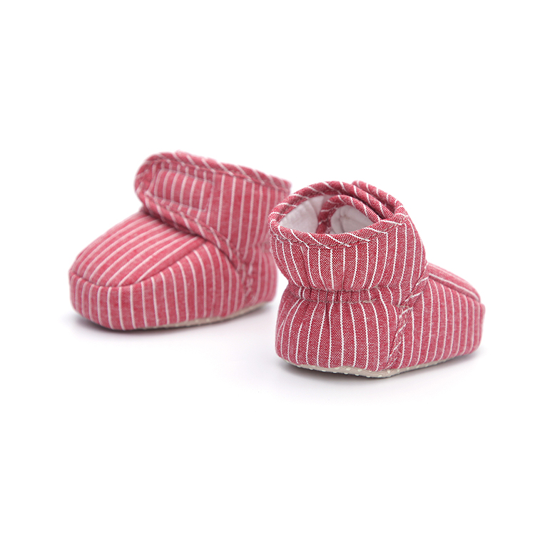 Snow Baby Shoes No Heel Slippage Shoes Stripes