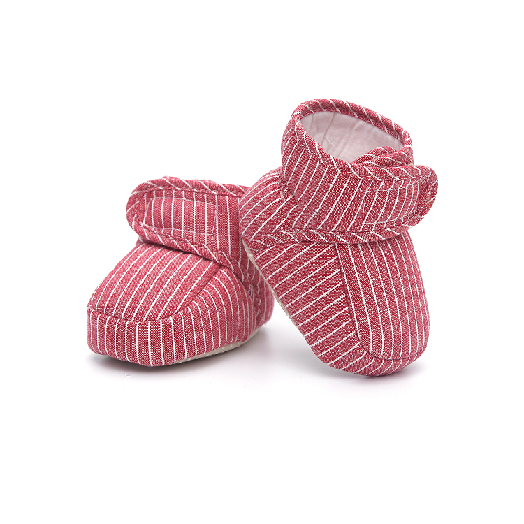 Snow Baby Shoes No Heel Slippage Shoes Stripes