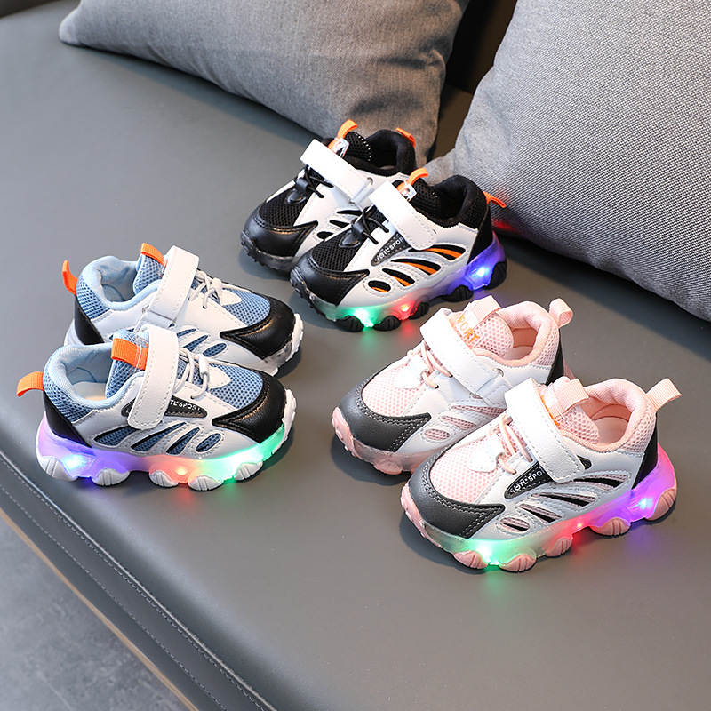 Low Price Baby Shoes With Lights Waterproof Non Slip Sports 