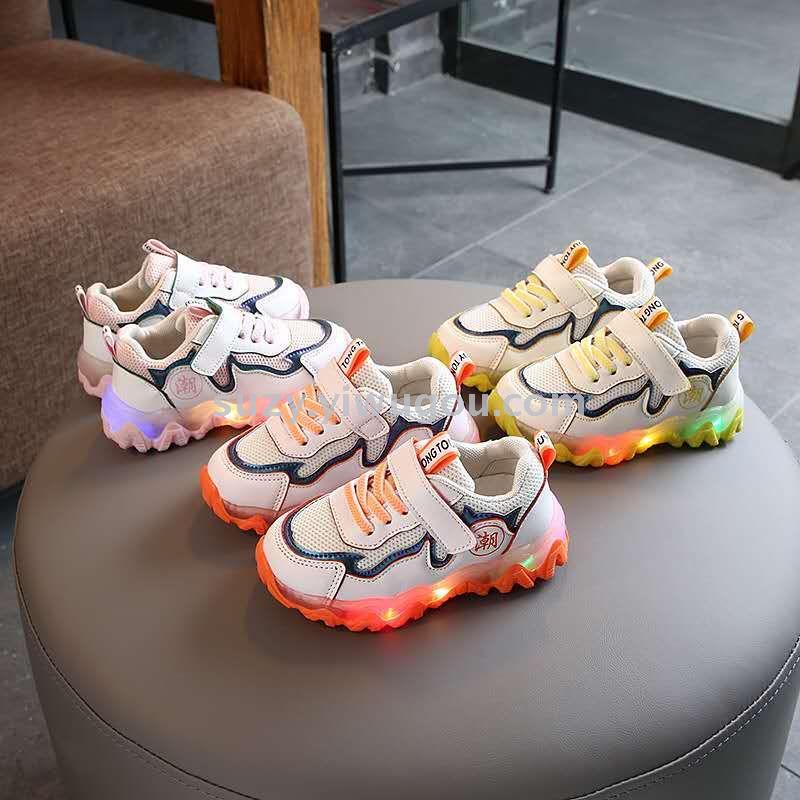 Baby Shoes Lighting Sneakers Men Spring Girls Dad Shoes Soft Small Children's Children Shoes