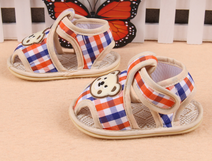 Summer Infants Baby Children&#039;s Tendon Bottom Sandals Pure Cotton Linen Bottom