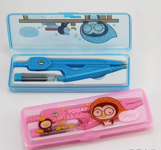 School supplies plastic compasses set 2 sets of mathematical creative stationery wholesale gift prize for students