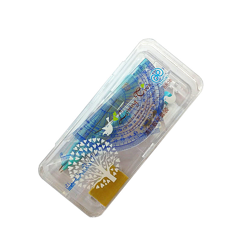 Compasses  Students exam special suit compasses ruler set square stationery 8808