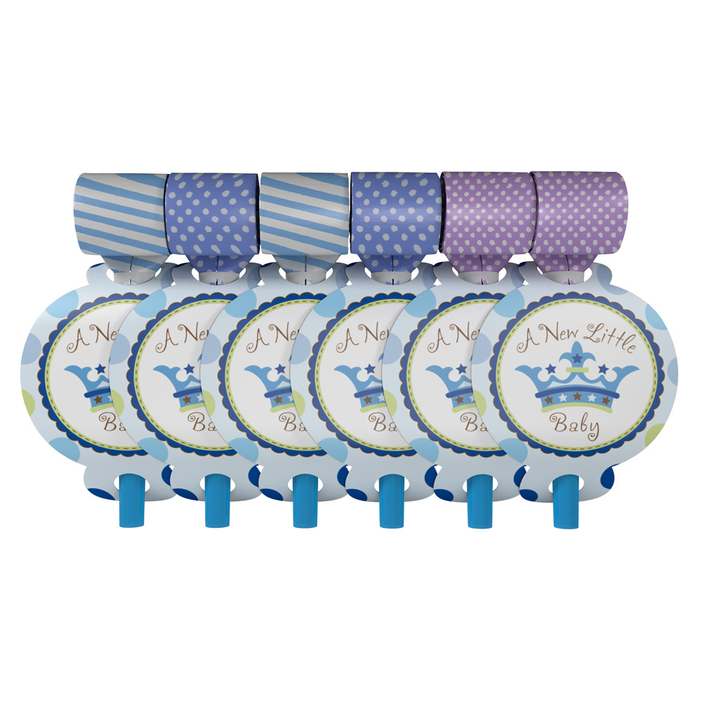 Crown Blue Theme Party Decoration Supplies Disposable Knife Fork Spoon Tablecloth Paper Cup Birthday Party Set Wholesale