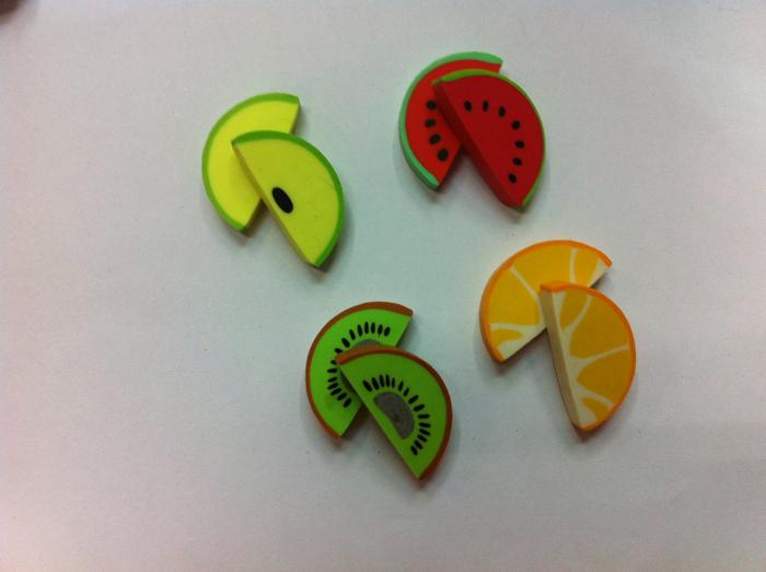 Styling multi-color 0001 bagged fruit Eraser Styling multi-color 0001 bagged fruit Eraser