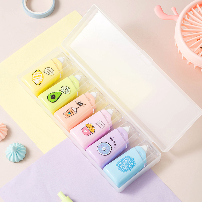 Tiangao Correction Tape Creative Combination 30 M Correction Tape Macaron Color Correction Tape Stationery Box Cola