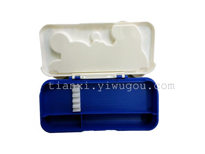 stationery  writing case  pencil-box stationery case  pencil case  stationery box  pen bag  double sided open AC-846-1