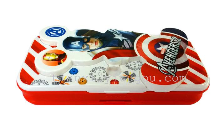 stationery  writing case  pencil-box stationery case  pencil case  stationery box  pen bag  double sided open AC-846-1