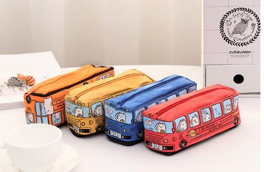 Our cartoon student Pencil-bag Animal Large capacity Branch-box canvas pencil-box