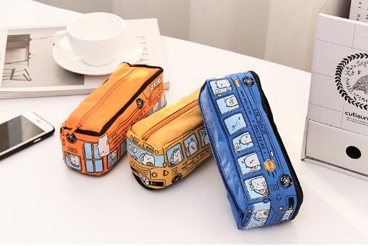 Our cartoon student Pencil-bag Animal Large capacity Branch-box canvas pencil-box