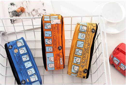 Our cartoon student Pencil-bag Animal Large capacity Branch-box canvas pencil-box