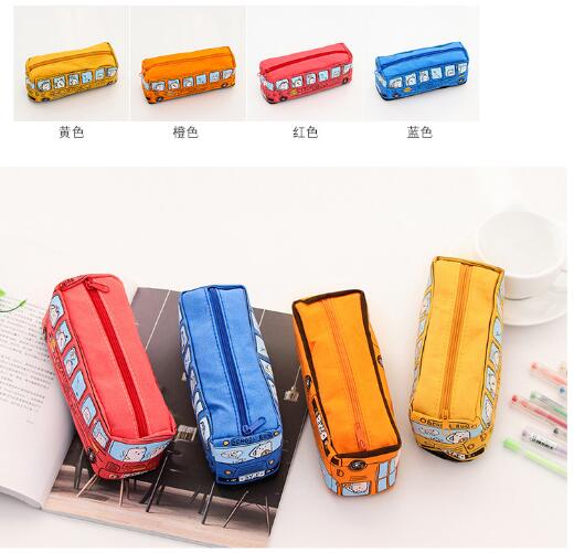 Our cartoon student Pencil-bag Animal Large capacity Branch-box canvas pencil-box