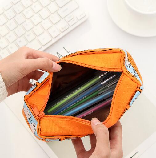 Our cartoon student Pencil-bag Animal Large capacity Branch-box canvas pencil-box