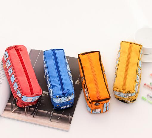 Our cartoon student Pencil-bag Animal Large capacity Branch-box canvas pencil-box