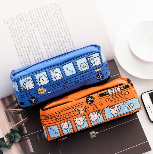 Our cartoon student Pencil-bag Animal Large capacity Branch-box canvas pencil-box