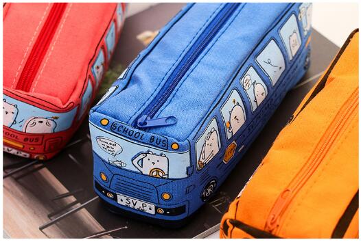 Our cartoon student Pencil-bag Animal Large capacity Branch-box canvas pencil-box